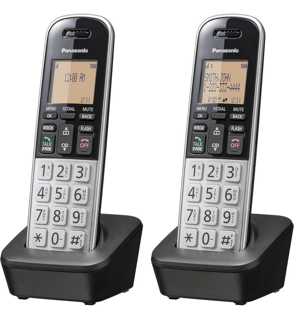 Panasonic Compact Cordless Phone with DECT 6.0, 1.6" Amber LCD and Illuminated